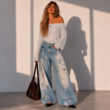 AURA STUDDED DENIM