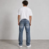 STRIPED WASHED RELAXED JEANS