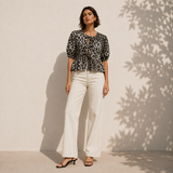 ANIMAL PRINT BLOUSE