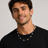 BEADED CONTRAST NECKLACE
