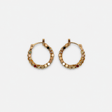 GOLD TEXTURED HOOP EARRINGS