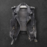 'VCIF' Jean gray jeans jacket for women