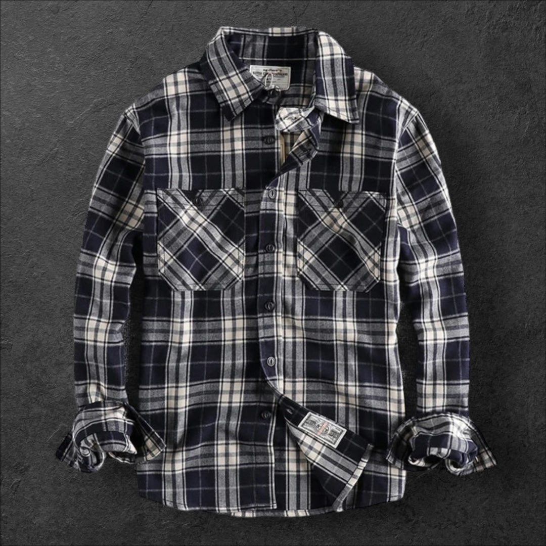 'TRBH' Fashionable casual plaid shirt for men