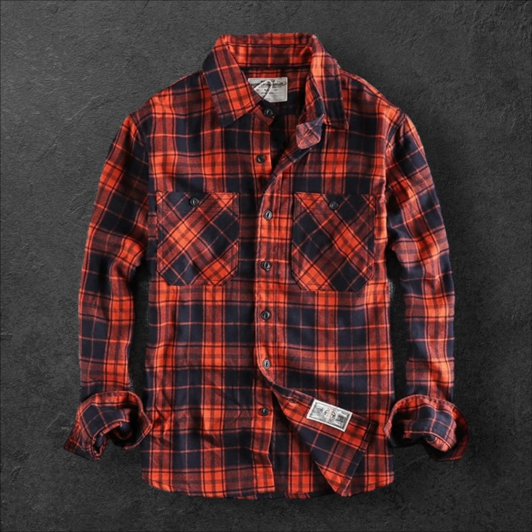 'TRBH' Fashionable casual plaid shirt for men