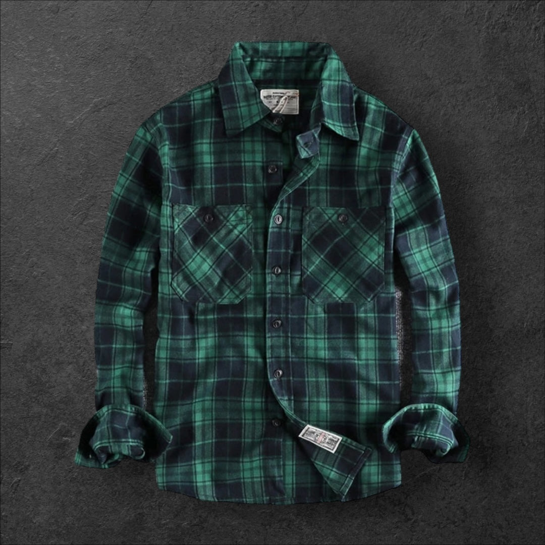 'TRBH' Fashionable casual plaid shirt for men