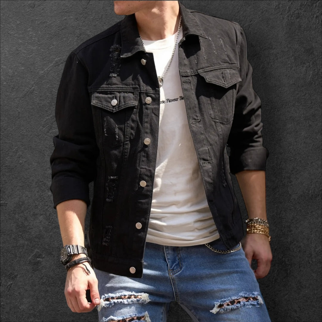 'YZZL' High quality slim casual denim jacket for men