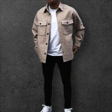 'SORN' Khaki winter cardigan coat for men