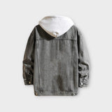 'OIUU' Men's hooded denim jacket