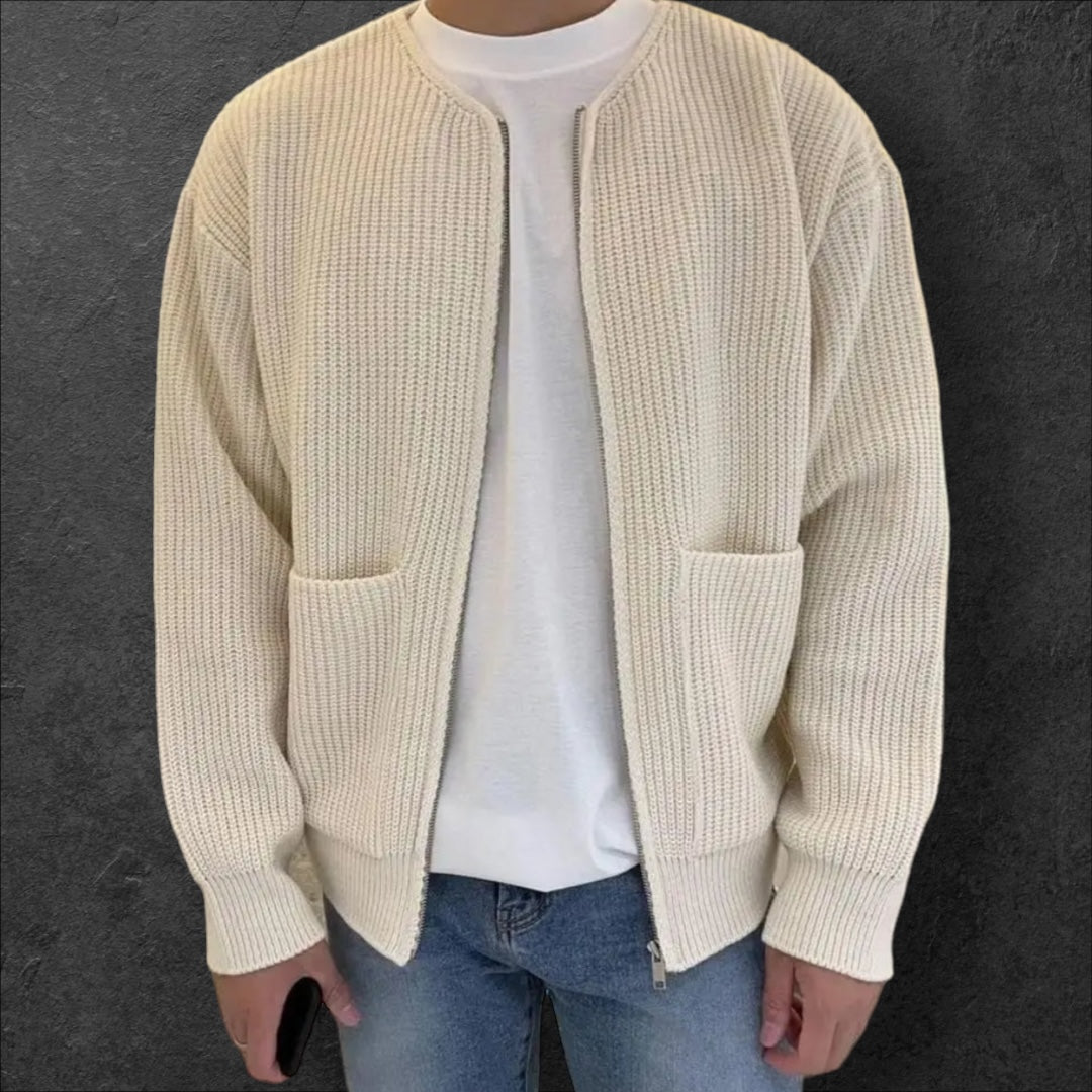 'SAOO' Zip knit sweater for men