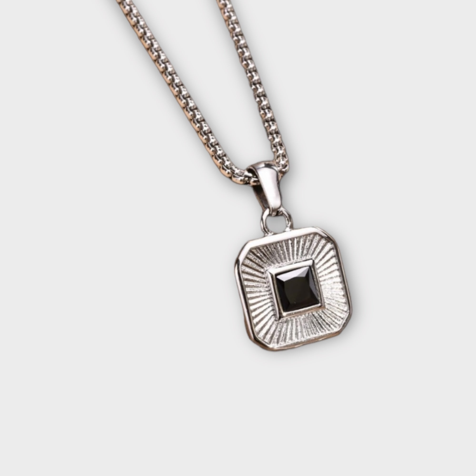 'WOVA' Square jewel stone necklace