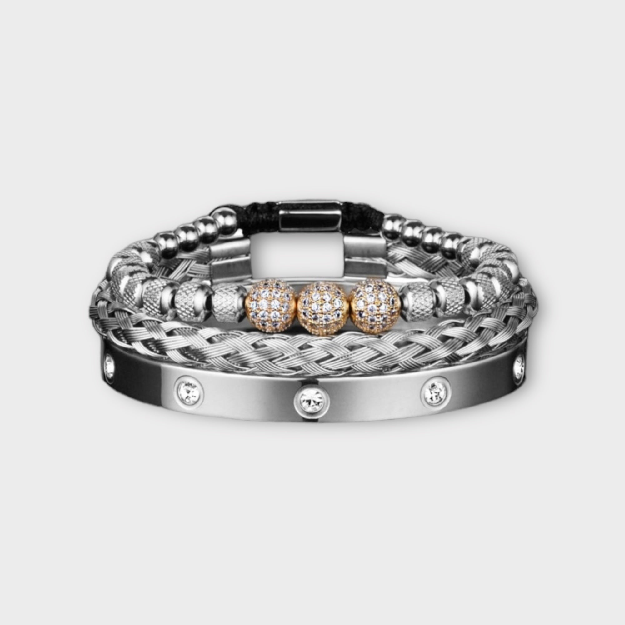 Latower™  -  'Zome' Crystal stainless steel bracelets