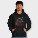 'GTT' Red eyed cat hooded jacket for men