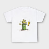 'DOWE' T-shirt Cotton Tee A frog holding a beer