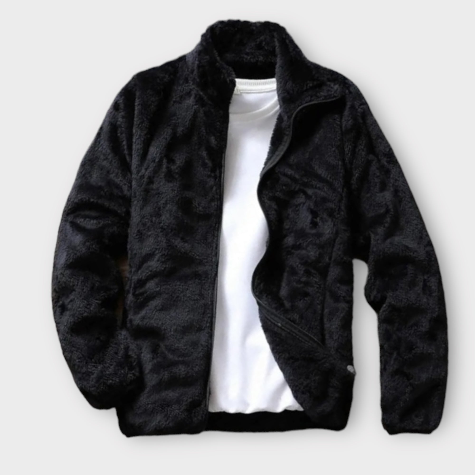 'OICO' A fashionable solid color fluffy coat for men