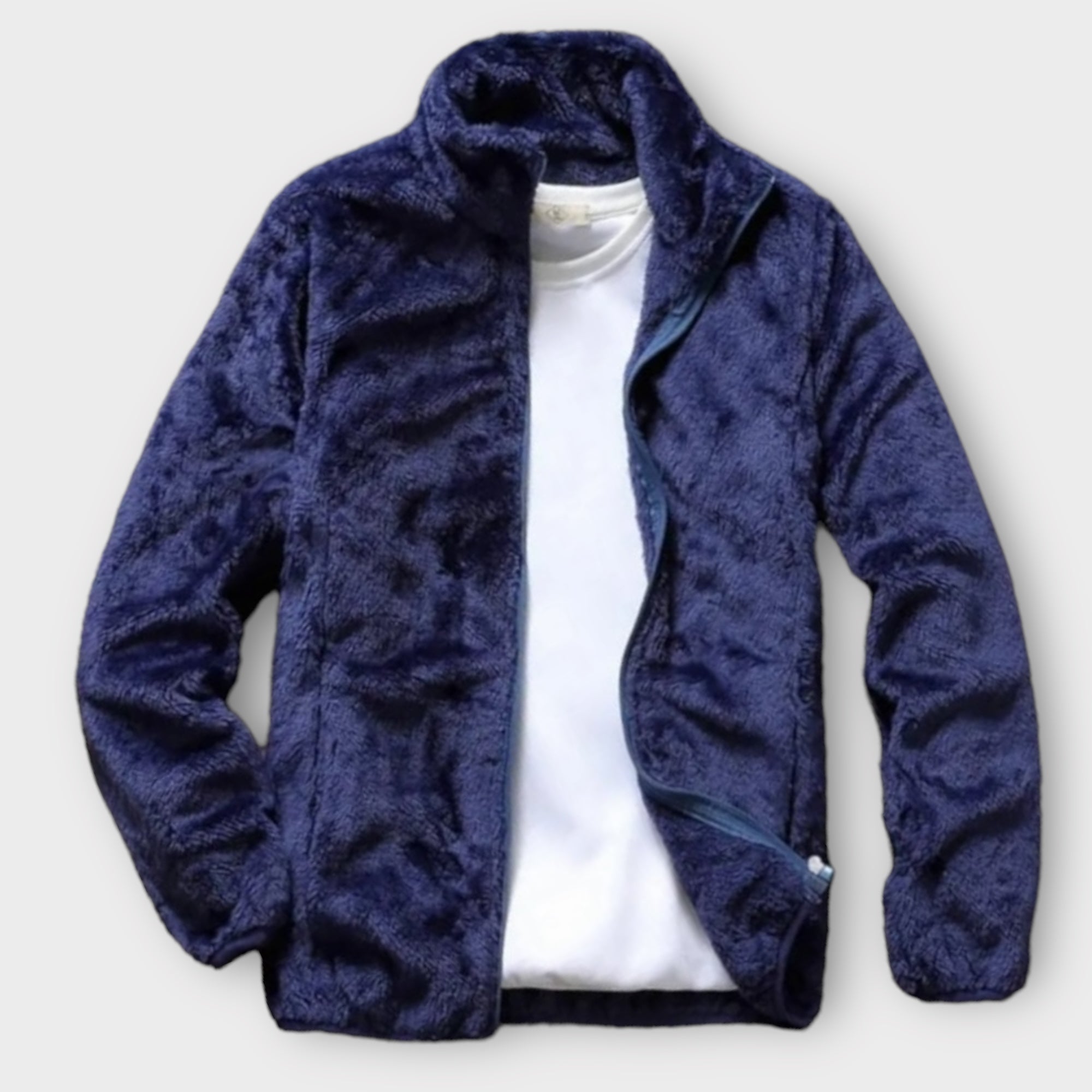 'OICO' A fashionable solid color fluffy coat for men