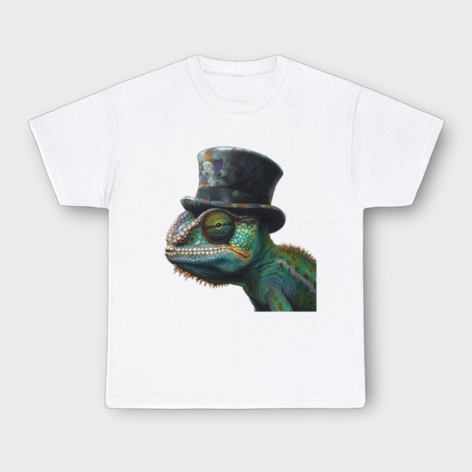 'MOZZ' Chameleon shirt with colorful hat