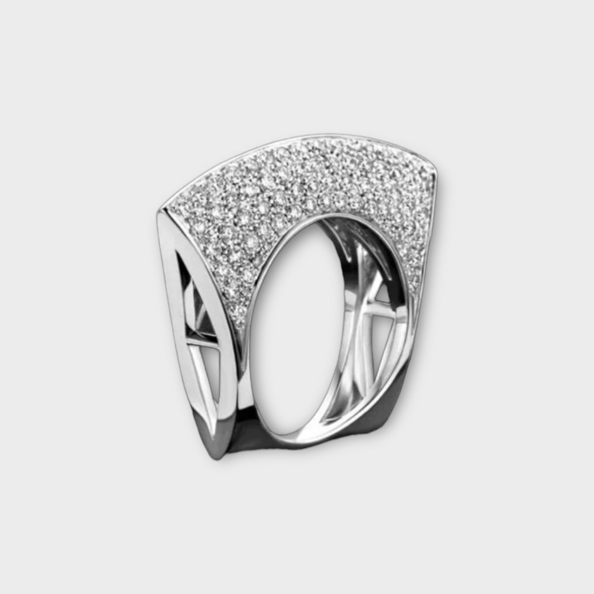 'FRD' Silver diamond ring for women