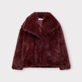 'REFB' Special wine red fur coat for women