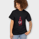 'MGO' T-shirt with a red bottle