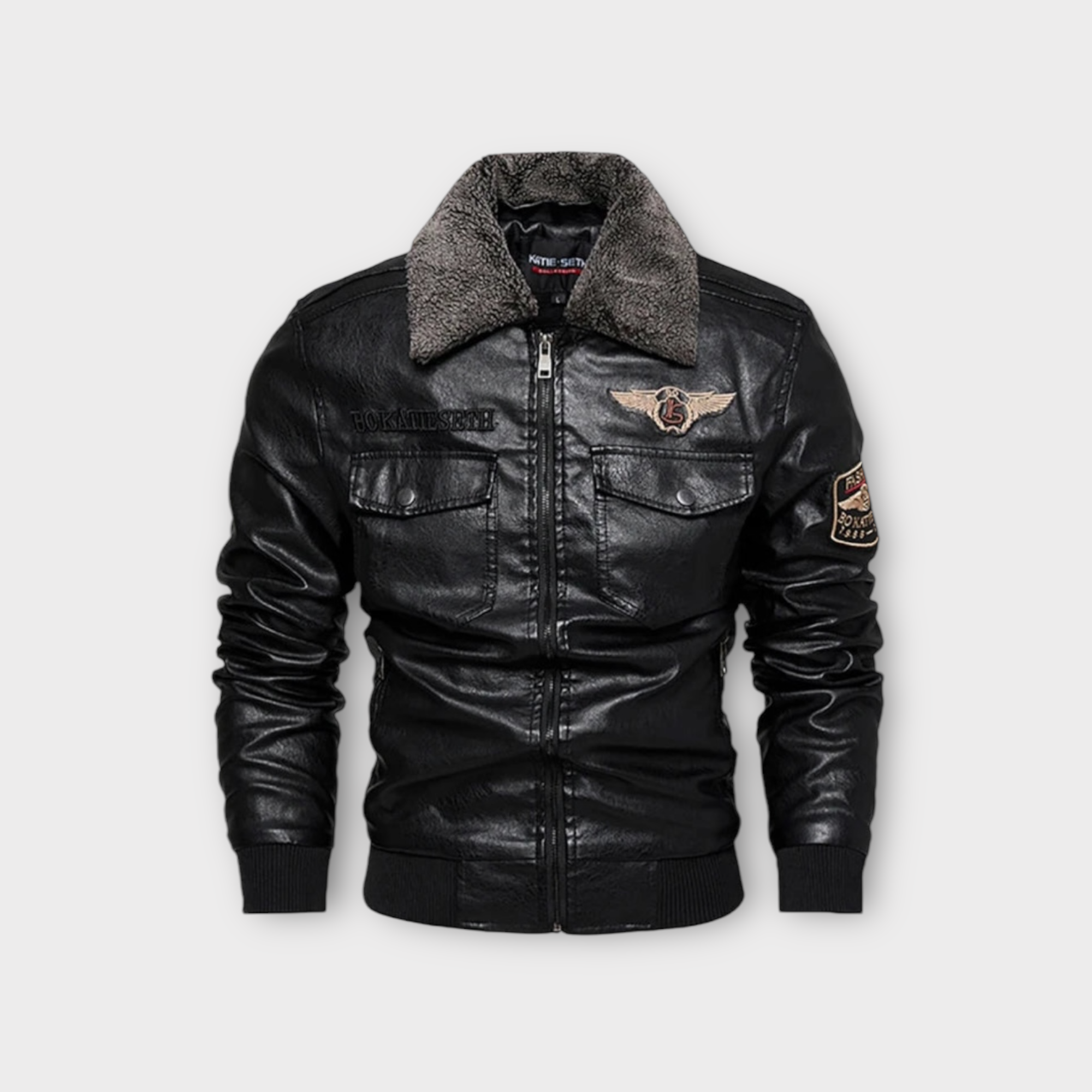 ‘VIFO’ Fashionable American style leather jacket